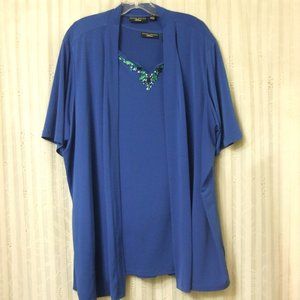SUSAN GRAVER ROYAL BLUE 2-PIECE JACKET AND TANK